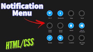 how to make android notification menu bar using HTML, CSS and JavaScript #No_Limit_Code