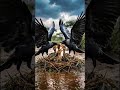 #A crow saves baby birds from a snake attack. #snake #crow #animalworld #animalsbecomingspiritual