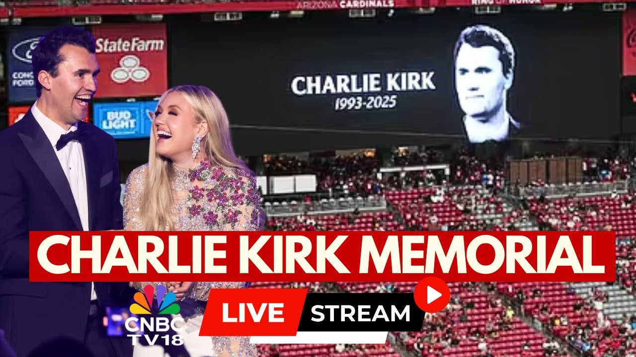 Charlie Kirk Funeral LIVE: Thousands Gather at Kirk's Memorial in Arizona |  Turning Point USA | N18G