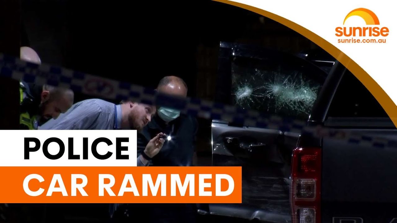 Two arrested after ramming police car in Dandenong | Sunrise - YouTube