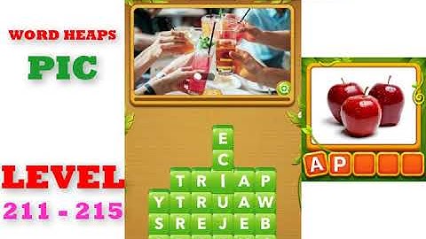 Word Heaps: Pic Puzzle Level 211 - 215 | All Answers | Walkthrough
