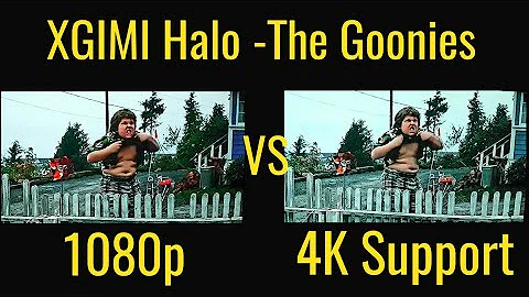 XGIMI Halo 1080p vs 4K Support - The Goonies comparison