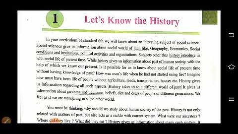 Class 6th Social Science  Chapter 1. Let
