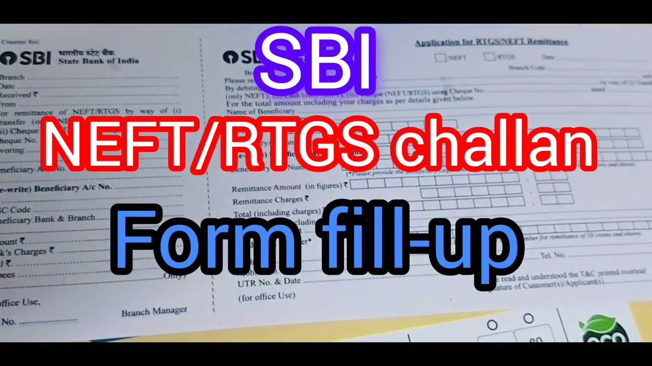 NEFT/RTGS challan fillup செய்வது எப்படி?/ Explain in tamil.