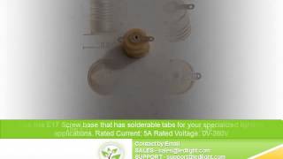 E17 Screw Socket with Solderable Tabs 85967