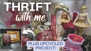 The BIGGEST Antique Store! I Filled My Cart! | Thrift with Me | Plus Upcycled Project