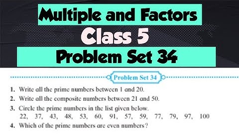 Problem Set 34| 5th Maths | Chapter 8 Multiple and Factors|Maharashtra state Board | class 5 maths