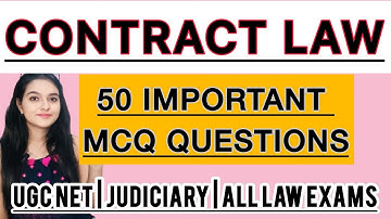 Indian Contract Act 50 Important MCQ Questions UGC NET LAW EXAM JUDICIARY EXAM LLB EXAMS