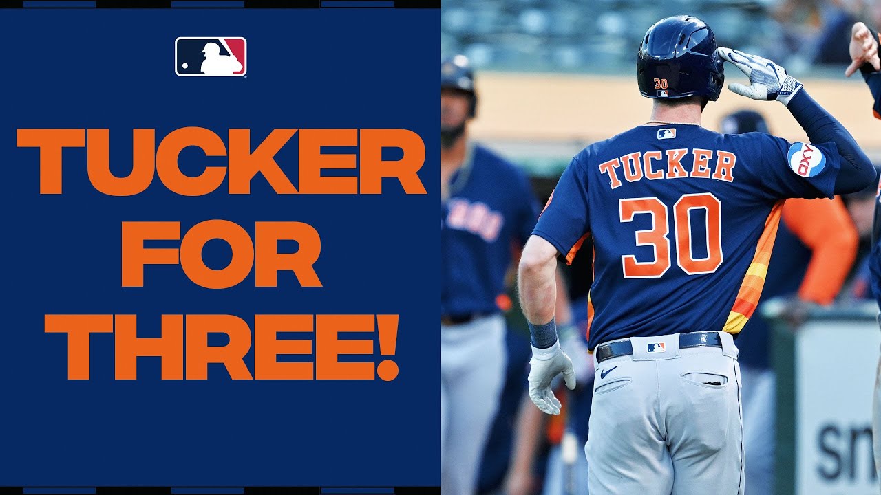 Kyle Tucker blasts THREE home runs in one game for the Astros!