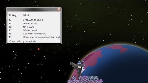 Starbound: Breathing on planet/asteroid and multiplying items for building