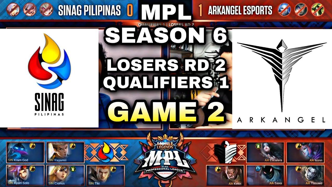 [Game2] Arkangel Esports vs Sinag Pilipinas | MPL Season 6 | Losers RD2 ...