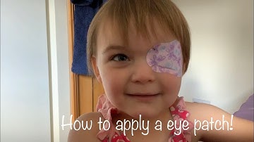 How to apply an eye patch for a lazy eye (amblyopia)!