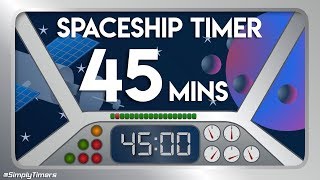 45 min Space ship flying through space countdown timer