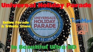 Universal Orlando Holiday Parade and walk thru Tribute Store