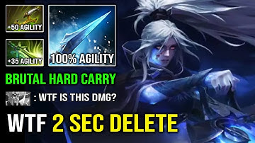 WTF Delete Anyone in 2 Seconds 100% Full Agility Speed Drow Ranger with Butterfly Swift Blink Dota 2