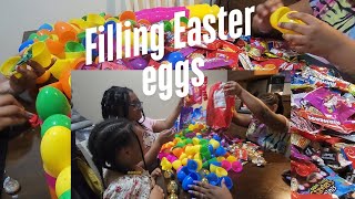 Filling Easter Eggs With Candy