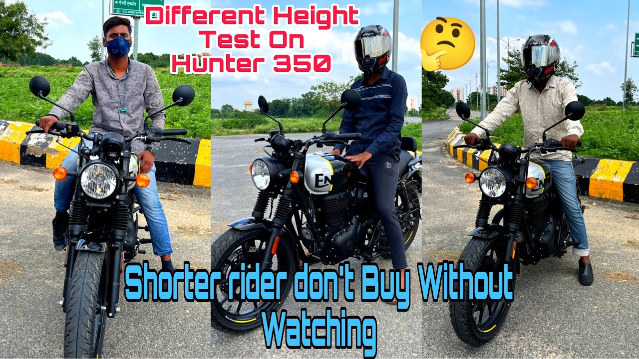 Royal Enfield Hunter 350 Seat Height Test With Different Riders