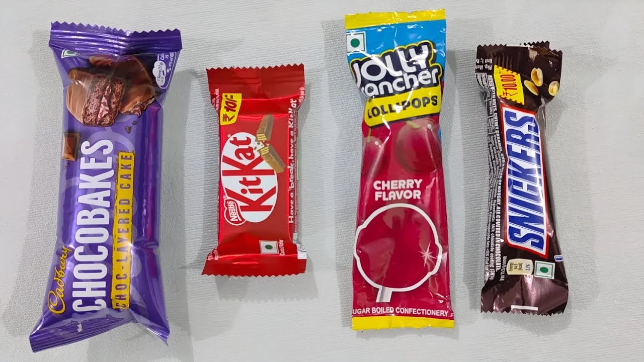 Snickers chocolate vs jolly lollipop vs kitkat chocolate vs cadbury choco cake 