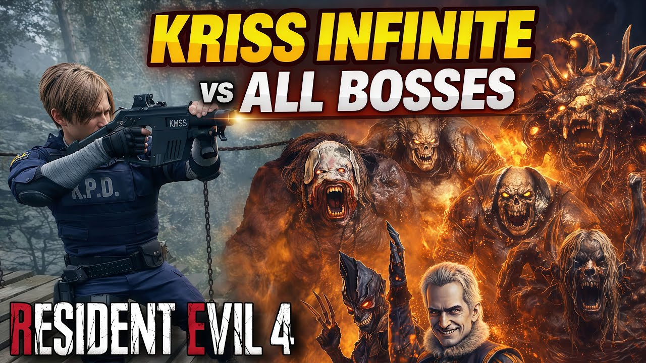 KRISS SMG MAX LEVEL vs ALL BOSSES – Resident Evil 4 Remake (PRO MODE)