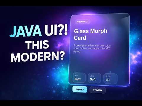 Java Can Look This Modern? | Glass Morph UI in JavaFX
