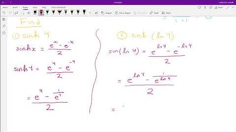 Math 190 Section 3.11 part 2 hyperbolic functions