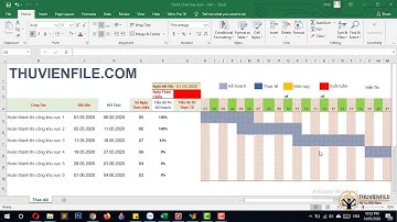 Hướng dẫn lập tiến độ trên excel có biểu đồ Gantt theo dõi