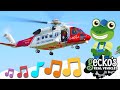 Rescue Helicopter Song｜NEW Kids Music｜Helicopter Video For Children｜Gecko