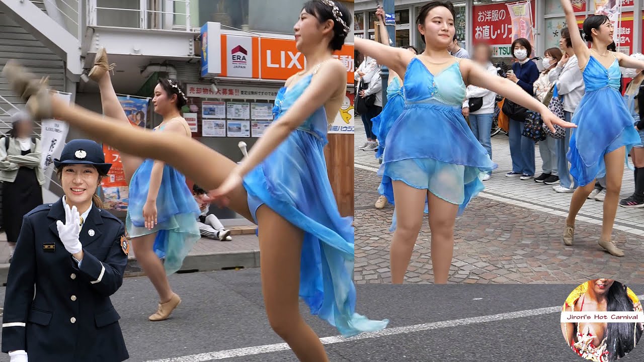 大岡越前祭ビッグパレードの消防団の美人雅〇様や美少女バトンとか