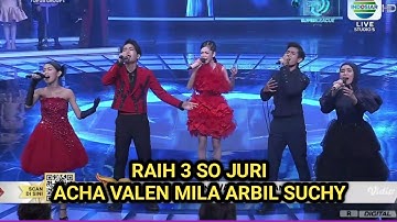 MEDLEY LAGU CINTA HITAM DAN BIMBANG VALEN ACHA MILA ARBIL DAN SUCHY KEREN BANGET RAIH 3 SO JURI