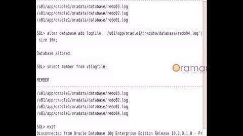 how to create redolog files and clean the redo log files