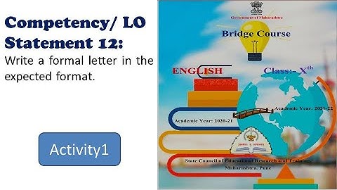 Bridge Course 10th English l Competency12- Activity1