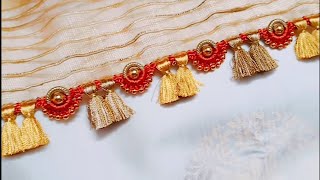 color combination details // new krosha kuchu design #easy kuchu #sareekuchu# Nandana creations //