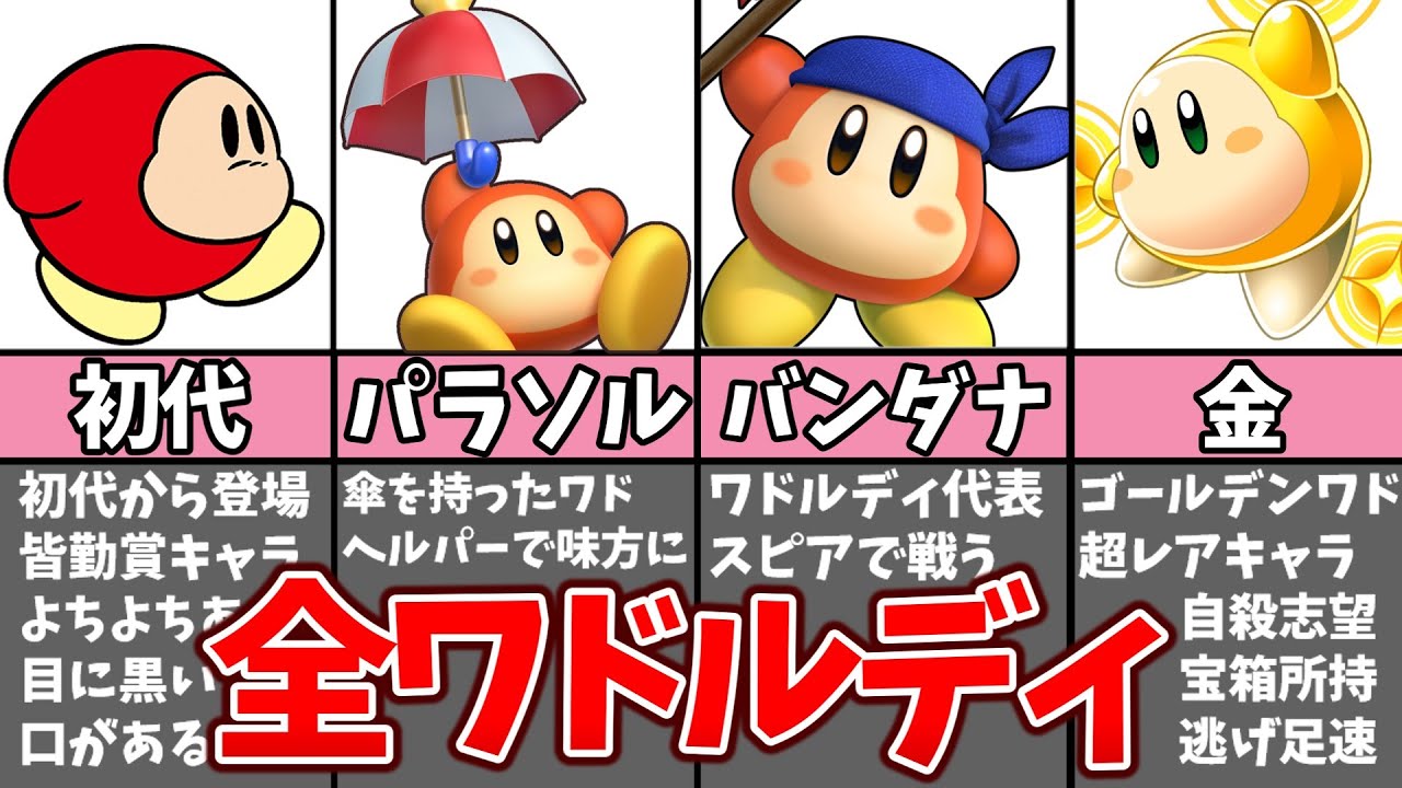 ワドルディ全種類まとめ 星のカービィ Youtube