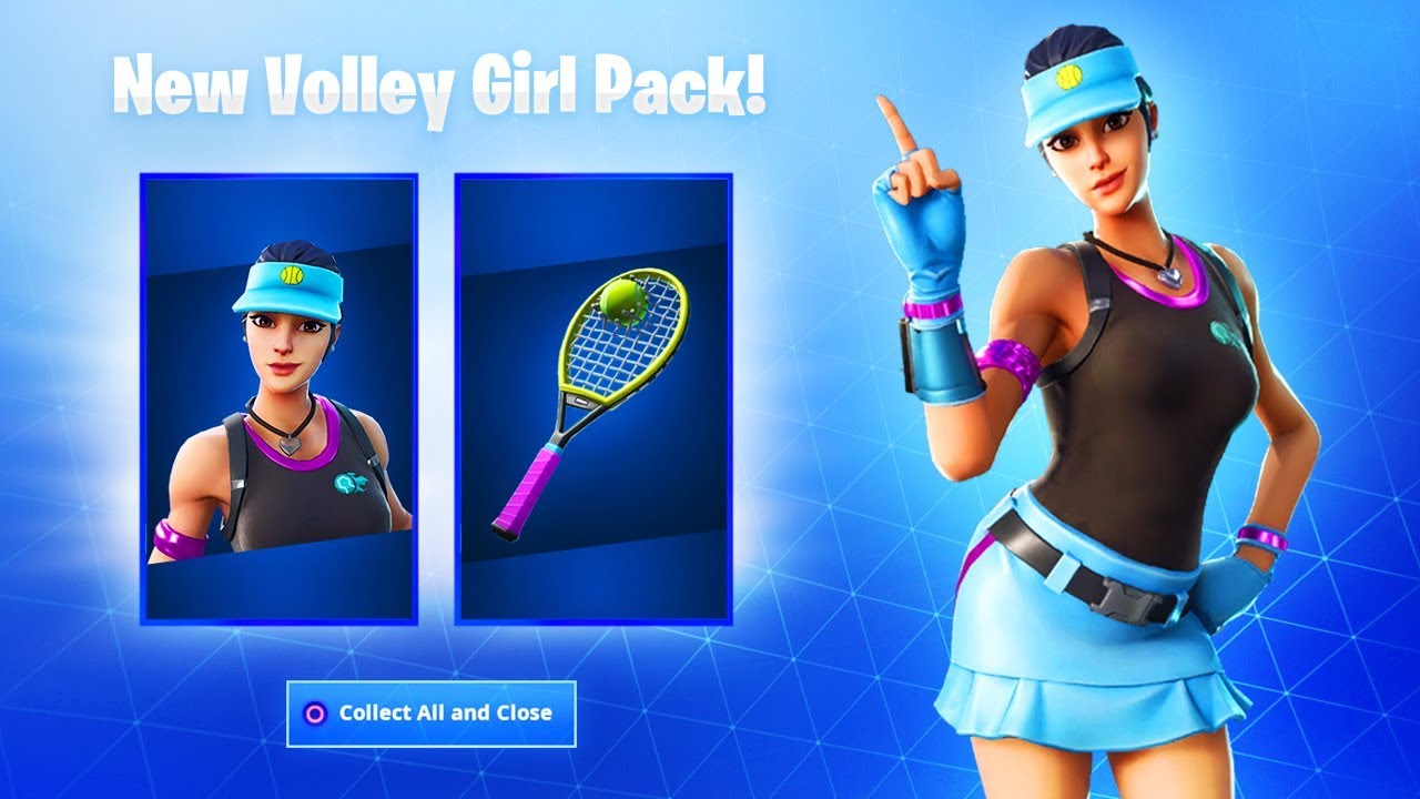 The New Volley Girl Skin Bundle In Fortnite Youtube