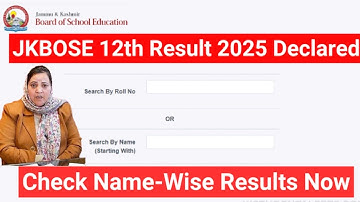 JKBOSE Class 12th Result 2025 Declared || Class 12th BI-ANNUAL Result Out 2025 || class 12th Result 