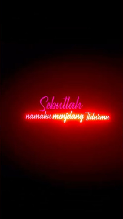 dangdut - selamat malam, mentahan lirik neon bercahaya bisa untuk video overlay kreator capcut