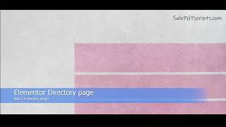 Elementor Directory page - Web 2.0 Directory plugin for WordPress