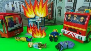 🚒 🔥 Feuerwehrmann Fireman Sam puts out the Bus Fire - Best Rescues New Episode 2016