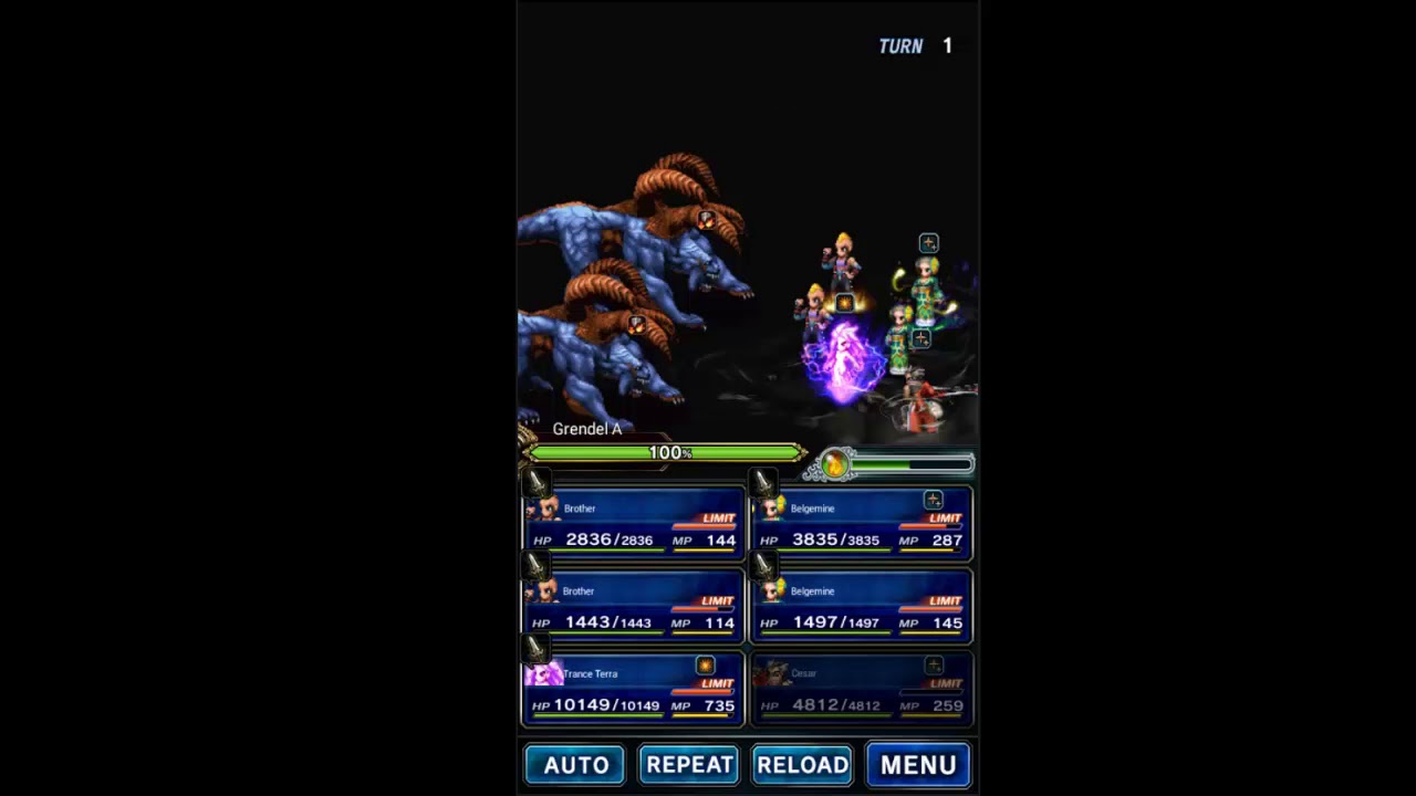 FFBE Limit Bursts - 6-star Auron (Tornado)
