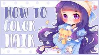 HAIR COLORING TUTORIAL | Speedpaint
