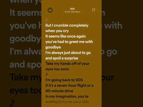 Arctic Monkeys: 505 | Lyrics