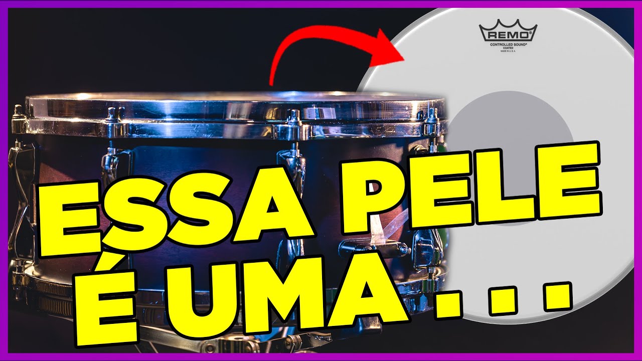 PELE REMO CONTROLLED SOUND BLACK DOT COATED, como TROCAR E AFINAR a pele da caixa