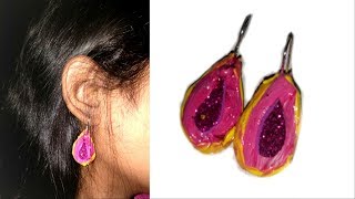 DIY -Hot glue gun earrings making || Make a beautiful Earrings With Hot glue gun