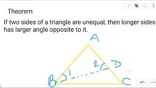 Longer sides has larger angle in a triangle