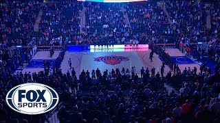 New York Knicks honor the victims in Paris with French national anthem