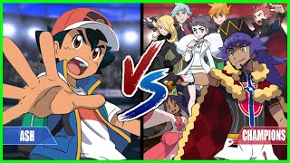 Pokemon Battle Series: Ash Vs All Champion (Blue, Lance, Steven, Cynthia, Iris, Diantha, Leon)
