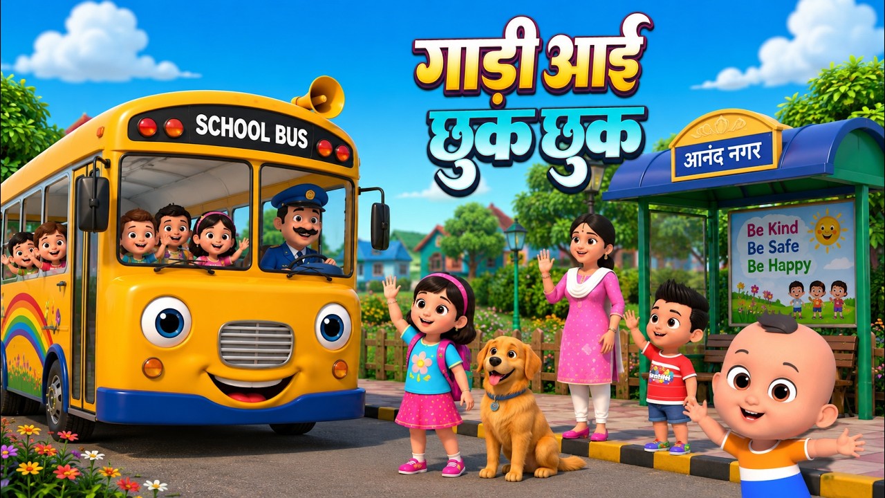 गाड़ी आई छुक छुक रोमांचक नॉनस्टॉप राइम्स - Gadi Aai Chhuk Chhuk Hindi Nursery Rhymes - Chu-Chu Rhymes