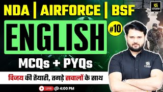 NDA | Air Force | BSF | English 10 | Important MCQs &amp; PYQs | Sankalp Series | Vikas Sir