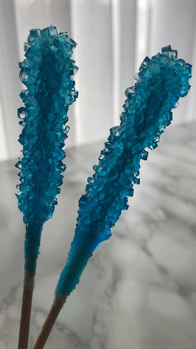 Making Blue Crystal Rock Candy! 🍬😋#yummy #homemade #candy #breakingbad #recipe #shorts
