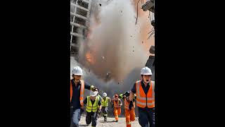 Video Highlights Risks of Standing Too Close to Demolition Site #fail #work #construction #bridge